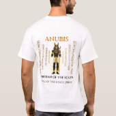 アヌビス 神 エジプト 王々の谷 Tシャツ (裏面)
