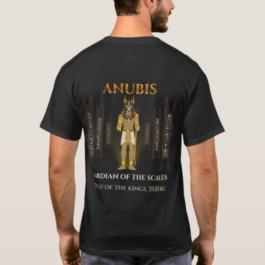 アヌビス 神 エジプト 王々の谷 Tシャツ (裏面)