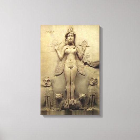 アヌンナキキャンバスDMTスピリチュアルグラフィティエンリエンキ キャンバスプリント (正面)