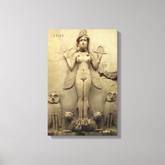 アヌンナキキャンバスDMTスピリチュアルグラフィティエンリエンキ キャンバスプリント (正面)