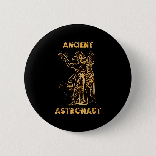アヌンナキ古代宇宙飛行士シュメール異星人理論家 缶バッジ (正面)