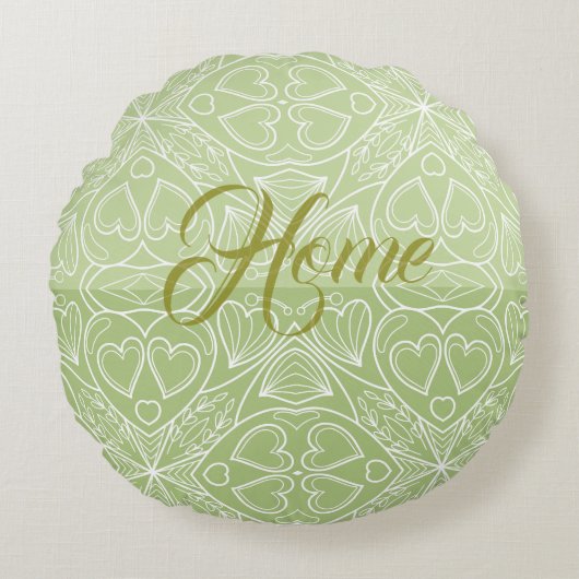 アヌーケルーム Sage Home Script ラウンドクッション (正面)