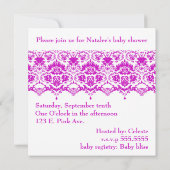 アネットベイビーの招待状 招待状 (裏面)