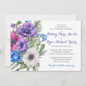 アネモカラフルネフラワーフローラ結婚式招待状 招待状 (正面)