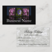 アネモネおよびデイジーのTryptychフレームの名刺 名刺 (正面/裏面)