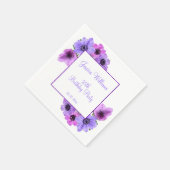 アネモネかわいらしフローラ25誕生日 スタンダードカクテルナプキン (角)