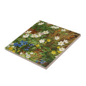 アネモネとスミレのある森の床 タイル (側面)