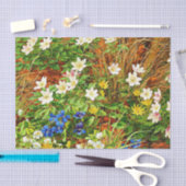 アネモネとスミレのある森の床 薄葉紙 (クラフト)