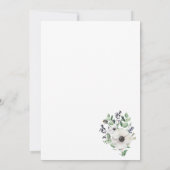 アネモネとベリーのリース ブルー ウィンター ウェディング 招待状 (裏面)