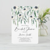 アネモネと緑のブライダルシャワー 招待状 (スタンド正面)