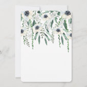 アネモネと緑のブライダルシャワー 招待状 (裏面)
