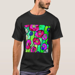 アネモネのガラスアート Tシャツ