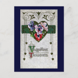 アネモネのヴィンテージのバレンタイン シーズンポストカード