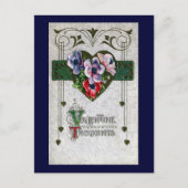 アネモネのヴィンテージのバレンタイン シーズンポストカード (正面)