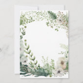 アネモネの植物花カップルのシャワー 招待状 (裏面)