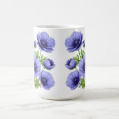 アネモネの紫色の花束 コーヒーマグカップ (中央)