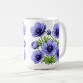 アネモネの紫色の花束 コーヒーマグカップ (正面右)