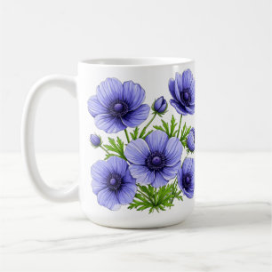 アネモネの紫色の花束 コーヒーマグカップ