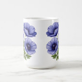 アネモネの紫色の花束 コーヒーマグカップ (中央)