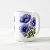 アネモネの紫色の花束 コーヒーマグカップ (正面右)