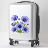 アネモネの紫色の花束 シール (スーツケース)
