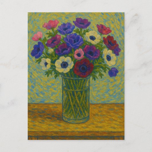 アネモネの絵葉書 ポストカード (正面)