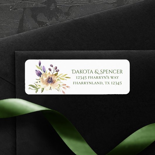 アネモネの緑 | Sageフローラ結婚の住所 ラベル