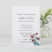 アネモネの花のウェディング 招待状 (スタンド正面)