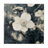 アネモネの花のボタニカルアート タイル (正面)