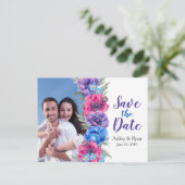 アネモネの花の写真 ウェディング セーブ・ザ・デート 案内ポストカード (スタンド正面)