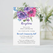 アネモネの花の結婚式の受付案内カード 招待状 (スタンド正面)