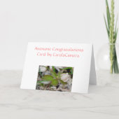 アネモネの花の蕾 お祝いカード カード (裏面)