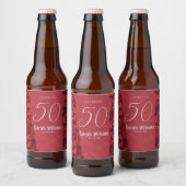 アネモネの花の驚きの誕生日 赤い自然な花 ビールラベル (ボトル)