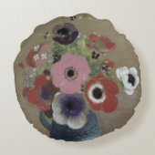 アネモネの花束 ラウンドクッション (裏面)