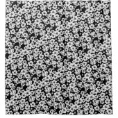 アネモネの花（白黒） シャワーカーテン (正面)