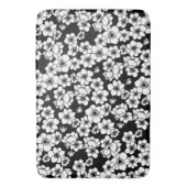 アネモネの花（白黒） バスマット (正面縦)