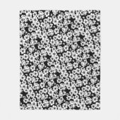 アネモネの花（白黒） フリースブランケット (正面)