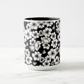 アネモネの花（白黒） マグカップ (中央)
