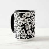 アネモネの花（白黒） マグカップ (正面左)