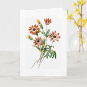 アネモネの誕生日の挨拶状 カード (黄色い花)