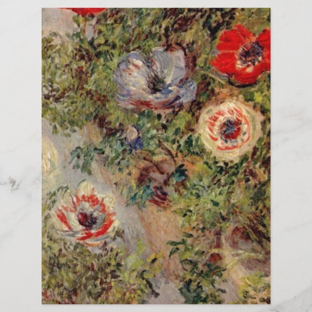 アネモネの運命のギフトが付いているクロード・モネの静物画 (正面)