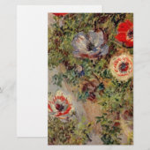 アネモネの運命のギフトが付いているクロード・モネの静物画 便箋 (正面/裏面)