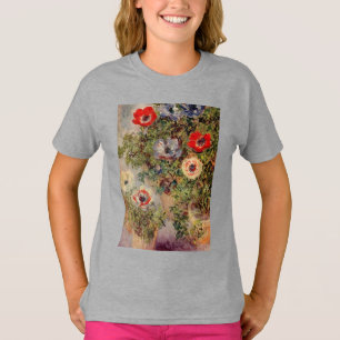 アネモネの運命のギフトが付いているクロード・モネの静物画 Tシャツ