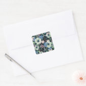 アネモネの野生の花:ヴィンテージ水彩模様 スクエアシール (封筒)