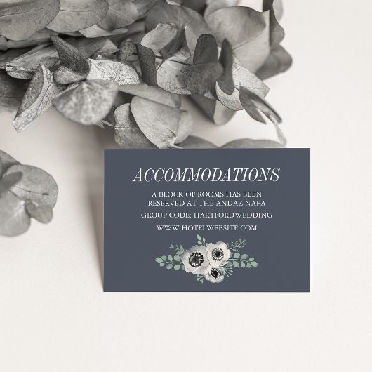 アネモネアンドユーカリプタスホテルアコモデーションカード エンクロージャーカード