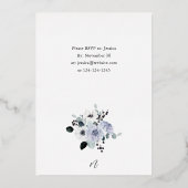 アネモネウィンターホワイトフローラホリデーパーティー 箔招待状 (裏面)