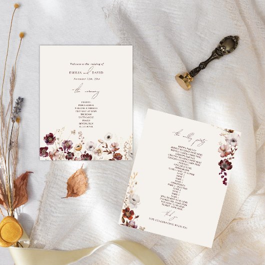 アネモネエレガントブルグンディ結婚ズ