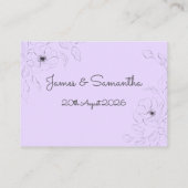 アネモネオンラベ淡い色のンダーフラット座席表 プレイスカード (裏面)