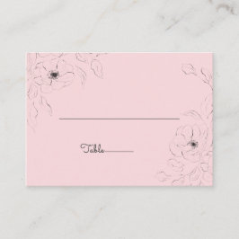 アネモネオン淡い色のバラフラット座席表 プレイスカード