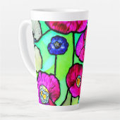 アネモネガラスアート カフェラテマグ (左アングル)